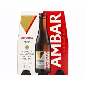 AMBAR ESPECIAL Cervezas pack de 6 uds. x 25 cl.