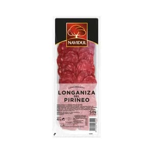 NAVIDUL Longaniza del Pirineo, sin gluten y cortado en lonchas NAVIDUL 45 g.