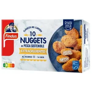 FINDUS Nuggets de pescado procedente de pesca sostenible (MSC) con empanado extracrujiente 10 uds.