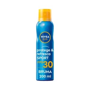 NIVEA Sun protege & refresca sport Spray solar con textura bruma y FPS 30 (alto) 200 ml.