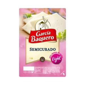 GARCÍA BAQUERO Queso semicurado light en lonchas GARCÍA BAQUERO 150 g.