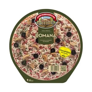 CASA TARRADELLAS Pizza fresca romana con champiñón salteado y cocida al horno de piedra CASA TARRADELLAS 410 g.