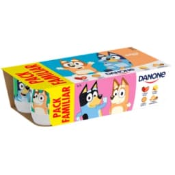 DANONE Yogures de sabores variados (fresa (2), macedonia (2), limón (2) y galleta (2)) 8 x120 g.