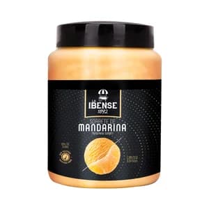 LA IBENSE 1892 Tarrina de helado de sorbete de mandarina, elaborado sin gluten 1 L.
