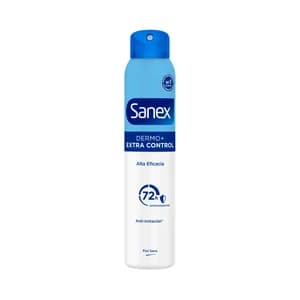 SANEX Dermo+ extra control Desodorante en spray unisex antitranspirante hasta 72 horas 200 ml.