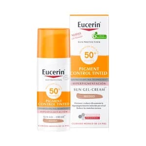 EUCERIN Protector solar con FPS 50+ (muy alto), para personas con hiperpigmentación EUCERIN Pigment control tinted 50 ml.