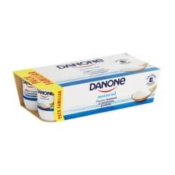 DANONE Yogur natural elaborado con fermentos naturales 8 x 120 g.