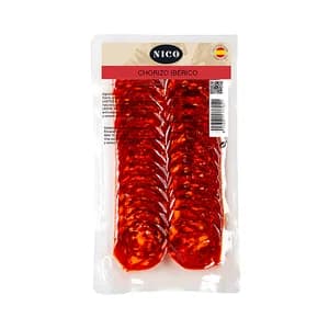 NICO Chorizo ibérico cortado en finas lonchas NICO 100 g.