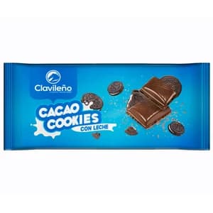 CLAVILEÑO Chocolate con leche con galleta al cacao 80 g.
