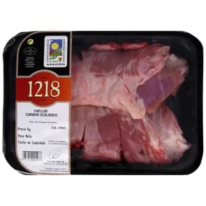 Cuello hecho chuletas de cordero ecológico 1218