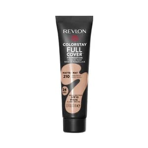 REVLON Colorstay full cover Tono 210 Sand beige Base de maquillaje de textura ligera, cobertura 100% mate 30 ml.