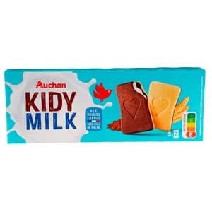 PRODUCTO ALCAMPO Galletas (obleas) con relleno de chocolate y de leche 128 g.