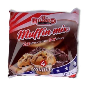 MILDRED Muffins de vainilla y chocolate 300 gr,