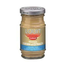 LOUIT Mostaza diáfana al estragón frasco de 115 g.