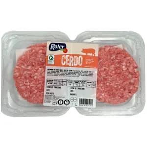 ROLER Burger meat de cerdo 4 uds. 360 g.