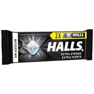 HALLS Caramelo extra fuerte HALLS sin azúcares añadidos 2 uds, 64 gr.