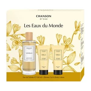 CHANSON D´EAU Vanilla Les eaux du monde Estuche para mujer con colonia, gel y loción corporal.