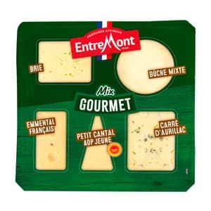 ENTREMONT Tabla surtida de 5 quesos franceses 400 g.