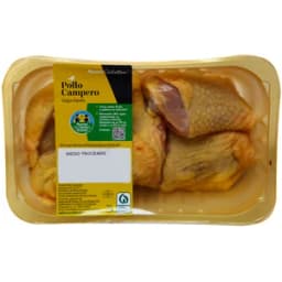 ALCAMPO CULTIVAMOS LO BUENO Medio pollo campero troceado Bandeja.