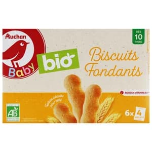 ALCAMPO BABY Bio Galletas ecológicas para bebé a partir de 10 meses 6 x 4 uds.