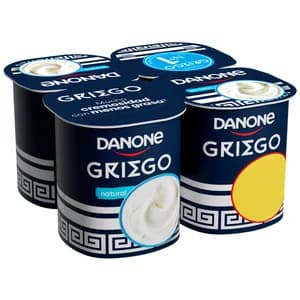 DANONE Yogur griego natural con un 30% menos de grasa 4 x 110 g.