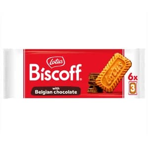 LOTUS Biscoff Galleta caramelizada bañada en chocolate belga 132 g.