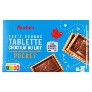 PRODUCTO ALCAMPO Galletas de mantequilla con tableta de chocolate con leche 225 g.