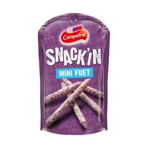 CAMPOFRÍO Mini fuet, ideal para tomar como snack CAMPOFRÍO Snack´in 50 g.
