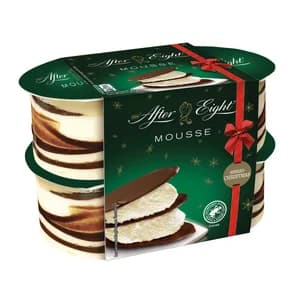 AFTER EIGHT Mousse de menta con capas de chocolate negro crujiente 4 x 57 g.