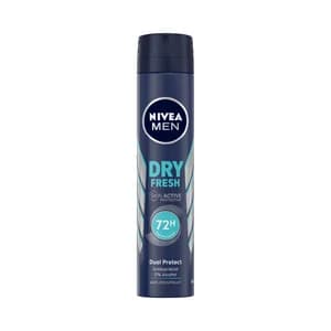 NIVEA Men dry fresh Desodorante en spray para hombre anti transpirante hasta 72 horas 200 ml.