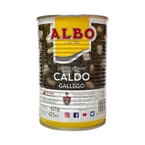ALBO Caldo gallego con grelos, patata y alubias 420 g.
