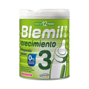 BLEMIL Plus 3 Preparado lacteo en polvo (3) de crecimiento sin azúcares añadidos, a partir de los 12 meses 800 g.