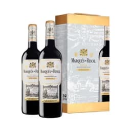 MARQUÉS DE RISCAL Estuche con 2 botellas de vino tinto reserva con D.O. Ca. Rioja.
