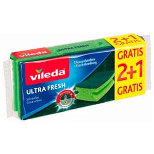 VILEDA Estropajo Salvauñas Ultra Fresh VILEDA 2+1 uds.