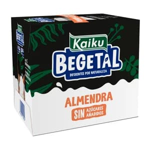 KAIKU Bebida de almendras 100% vegetal, sin azúcares añadidos 6 x 1 l.