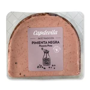 CAPDEVILLA Paté tradicional a la pimienta negra, elaborado sin gluten 100 g.