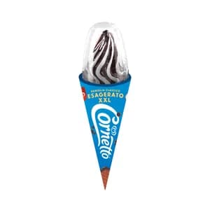 CORNETTO Conos de helado de vainilla, con topping de salsa de chocolate y trocitos de avellana 260 ml.