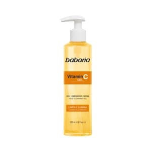 BABARIA Vitamin C Gel limpiadro facial, que desmaquilla e ilumina tu rostro 200 ml.