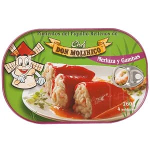 DON MOLINICO Pimiento relleno de merluza y gambas 260g