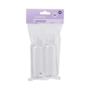COSMIA Botellas vacias para guardar líquidos en los viajes 2 x 100 ml.