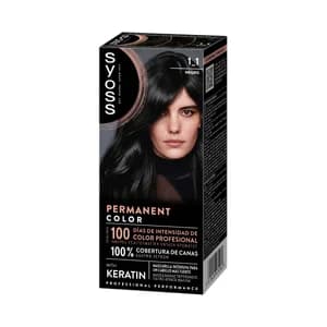 SYOSS tono 1_1 Negro Coloración capilar permanente con keratina.