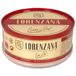 LORENZANA Lata de mantequilla tradicional sin sal añadida LORENZANA 250 g.