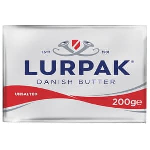 LURPAK Pastilla de mantequilla danesa sin sal 200 g.