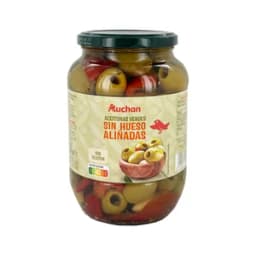 PRODUCTO ALCAMPO Aceitunas verdes Gordal aliñadas sin hueso PRODUCTO ALCAMPO frasco de 400 g.