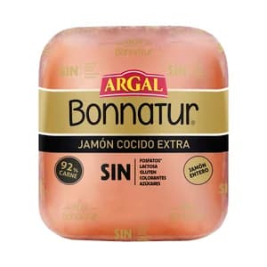 BONNATUR Jamón cocido sin fosfatos al corte. - Loncha fina 1 mm