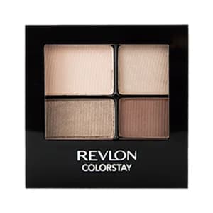 REVLON Colorstay Tono 500 Addictive Sombra de ojos con 4 tonos marrones de larga duración y con textura sedosa.
