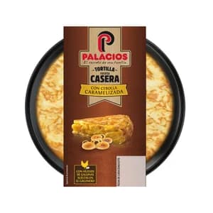 PALACIOS Tortilla de patatas receta casera con cebolla caramelizada 300 g.