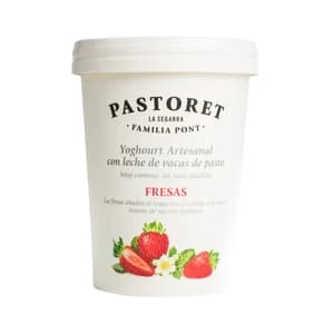 PASTORET Yogur artesanal cremoso con sabor a fresa 500 g.