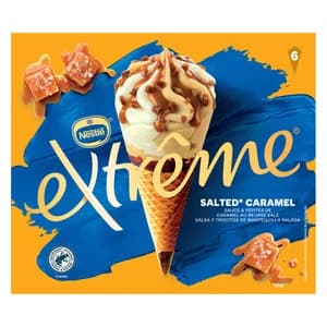 EXTRÉME de Nestle Cono de helado de vainilla y caramelo salado 6 x 110 ml.