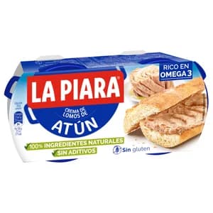 LA PIARA Paté de atún en aceite Sólo Natural 2 uds x 75 g.